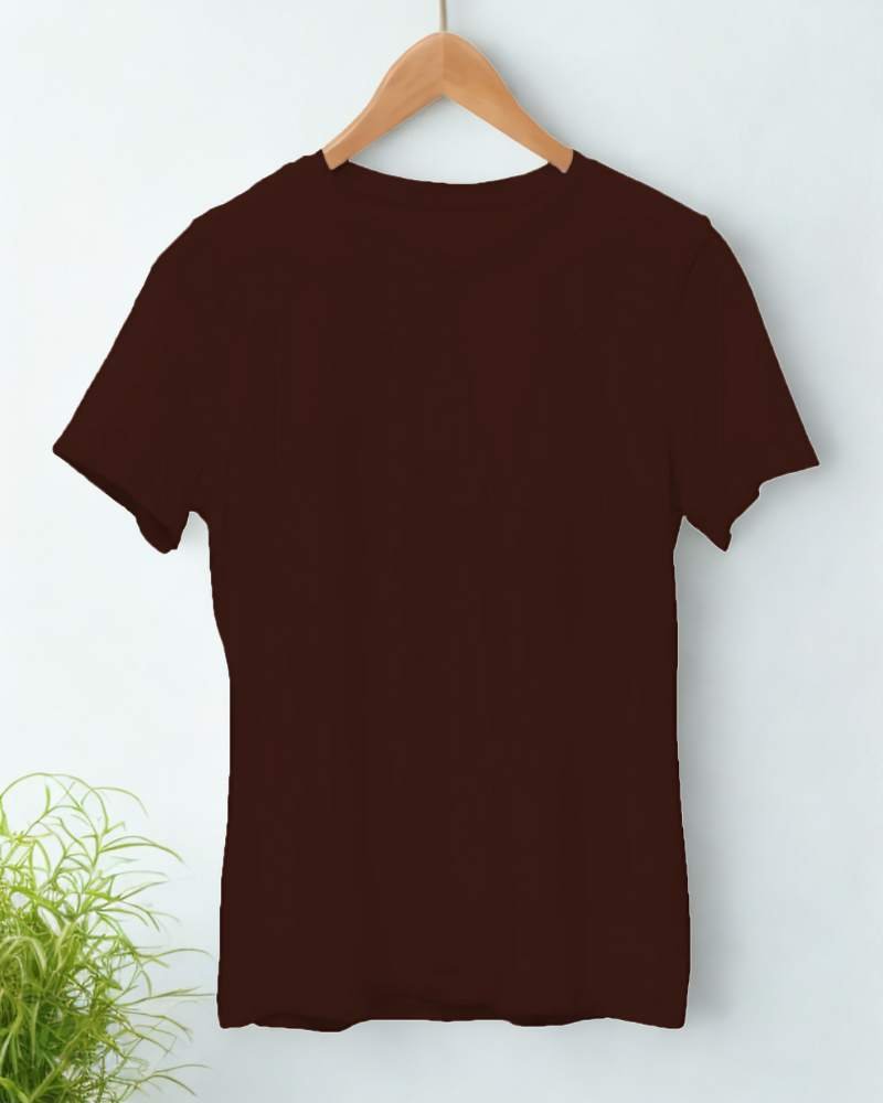 Chocolate Color Drop Shoulder T-Shirt for Men